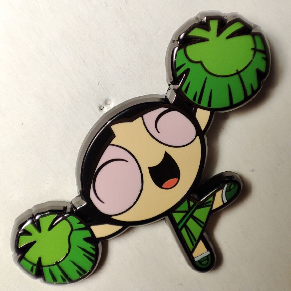 The Powerpuff Girls Cheerleader Buttercup Enamel Pin Official Cartoon Badge